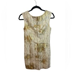 Twelfth Street By Cynthia Vincent Gold Metallic Mini Cocktail Dress